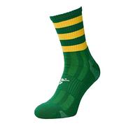 Precision Sports Socks Junior Mid Pro Hooped Green/Goldprecision 3-6