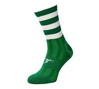 Precision Socks Junior Mid Pro Hooped Green/White Size 3-6