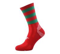 Precision Sports Socks Junior Mid Pro Hooped Red/Green 3-6