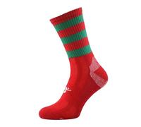 Precision Sports Socks Junior Mid Pro Hooped Red/Green J12-2