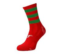 Precision Sports Socks Mid Pro Hooped Red/Green 7-11