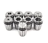 Precision Spring Collet Chuck Set ER32 for Milling Drilling Tapping Engraving Machines with Storage Box Ensures Accurate Workpiece Positioning (9 PCS)