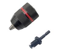 Precision Spring Collet Set Metal Heavy Duty 1/2-20UNF 13mm Keyless Drill Chuck Hex Shank/SDS/Socket Square Female Adaptor Hardware Tool Professional Lathe Milling Tool(Chuck and Hex Shank)