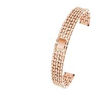 Precision Steel Strap for Swa-rovski Fossil Casio Women Bracelet Metal Universal Watch Chain 10mm 12mm 14mm 16mm 18 mm(SWR-G01 rose gold,14mm)