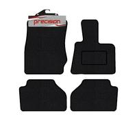 Precision - Tailored Business Class Car Mats - Intended for BMW X3 2011-2017 F25-4 Piece Set - Non-Slip Floor Mats - Black Carpet - Silver Check Binding - Fittings Clips - SFP