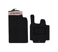 Precision - Tailored Business Class Car Mats - Intended for Smart ForTwo 2007-2014 - 2 Piece Set - Non-Slip Floor Mats - Black Carpet - Black Binding - Fittings Clips - SFP