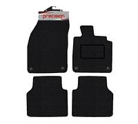 Precision - Tailored Business Class Car Mats - Intended for Volkswagen ID3 2020-2022 - 4 Piece Set - Non-Slip Floor Mats - Black Carpet - Blue Check Binding - Fittings Clips - SFP