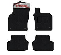 Precision - Tailored Car Mats - Intended for Audi A3 2020-2022 - 4 Piece Set - Non-Slip Floor Mats - Black Carpet - Black Binding - Fittings Clips - SFP