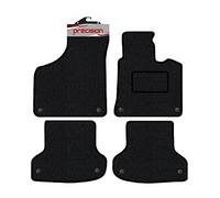 Precision - Tailored Car Mats - Intended for Audi A3 Sportback 2004-2012 - 4 Piece Set - Non-Slip Floor Mats - Black Carpet - Black Binding - Fittings Clips - SFP