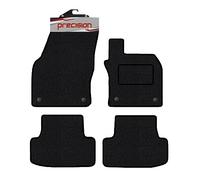 Precision - Tailored Car Mats - Intended for Audi Q2 2016-2022 - 4 Piece Set - Non-Slip Floor Mats - Black Carpet - Red Binding - Fittings Clips - SFP