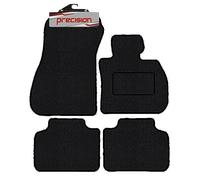 Precision - Tailored Car Mats - Intended for BMW 2 Series 2014-2019 F22/F33 Coupe/Cabriolet - 4 Piece Set - Non-Slip Floor Mats - Black Carpet - Blue Check Binding - Fittings Clips - SFP