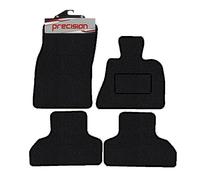 Precision - Tailored Car Mats - Intended for BMW X5 2013-2020 F15-4 Piece Set - Non-Slip Floor Mats - Black Carpet - Orange Twist Binding - Fittings Clips - SFP