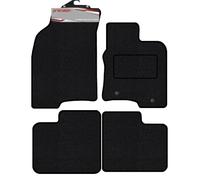Precision - Tailored Car Mats - Intended for Fiat Panda 4x4 2012-2015 - 4 Piece Set - Non-Slip Floor Mats - Black Carpet - Red Check Binding - Fittings Clips - SFP