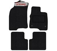 Precision - Tailored Car Mats - Intended for Fiat Panda 4x4 2015-2022 - 4 Piece Set - Non-Slip Floor Mats - Black Carpet - Orange Twist Binding - Fittings Clips - SFP