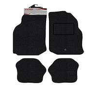 Precision - Tailored Car Mats - Intended for Ford Puma 1997-2001 - 4 Piece Set - Non-Slip Floor Mats - Black Carpet - Grey Binding - Fittings Clips - SFP