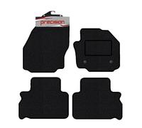 Precision - Tailored Car Mats - Intended for Ford S Max 2010-2015 - 4 Piece Set - Non-Slip Floor Mats - Black Carpet - Red Twist Binding - Fittings Clips - SFP