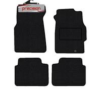 Precision - Tailored Car Mats - Intended for Honda Civic EK 1995-2001 - 4 Piece Set - Non-Slip Floor Mats - Black Carpet - Black Binding - Fittings Clips - SFP