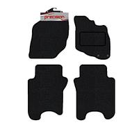 Precision - Tailored Car Mats - Intended for Honda Jazz 2001-2008 - 4 Piece Set - Non-Slip Floor Mats - Black Carpet - Silver Twist Binding - Fittings Clips - SFP