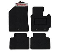 Precision - Tailored Car Mats - Intended for Kia Soul 2014-2022 - 4 Piece Set - Non-Slip Floor Mats - Black Carpet - Yellow Twist Binding - Fittings Clips - SFP