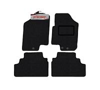 Precision - Tailored Car Mats - Intended for Kia Venga 2010-2022 - 4 Piece Set - Non-Slip Floor Mats - Black Carpet - Red Check Binding - Fittings Clips - SFP
