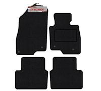 Precision - Tailored Car Mats - Intended for Mazda 3 2013-2019 - 4 Piece Set - Non-Slip Floor Mats - Black Carpet - Black Binding - Fittings Clips - SFP