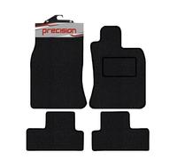 Precision - Tailored Car Mats - Intended for Mini Mini 2001-2006 R53-4 Piece Set - Non-Slip Floor Mats - Black Carpet - Blue Binding - Fittings Clips - SFP