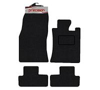 Precision - Tailored Car Mats - Intended for Mini Mini 2001-2006 R56-4 Piece Set - Non-Slip Floor Mats - Black Carpet - Red Twist Binding - Fittings Clips - SFP