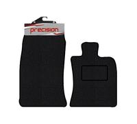 Precision - Tailored Car Mats - Intended for Mini Mini Coupe 2011-2015 R58-2 Piece Set - Non-Slip Floor Mats - Black Carpet - Red Check Binding - Fittings Clips - SFP
