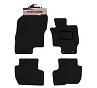 Precision - Tailored Car Mats - Intended for Mitsubishi Outlander 2013-2022 PHEV - 4 Piece Set - Non-Slip Floor Mats - Black Carpet - Red Check Binding - Fittings Clips - SFP