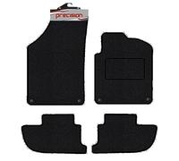 Precision - Tailored Car Mats - Intended for Peugeot RCZ 2010-2015 - 4 Piece Set - Non-Slip Floor Mats - Black Carpet - Red Twist Binding - Fittings Clips - SFP