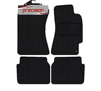 Precision - Tailored Car Mats - Intended for Subaru Impreza 2001-2006 - 4 Piece Set - Non-Slip Floor Mats - Black Carpet - Pink Check Binding - Fittings Clips - SFP