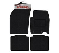 Precision - Tailored Car Mats - Intended for Suzuki SX4 S-Cross 2013-2022 - 4 Piece Set - Non-Slip Floor Mats - Black Carpet - Silver Check Binding - Fittings Clips - SFP
