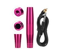 Precision Tattoo Machine Pen - Lightweight, with Adjustable Needle Length, Coreless Motor, and RCA Interface,Rose Red