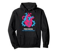 Precision: The Heart's Architect Design - Anatomy Art Pullover Hoodie