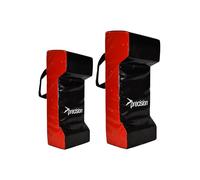 Precision Training Double Wedge Rugby Hit Shield, Durable Contact Tackle Pad, High-Density Foam, Water-Resistant PVC, Black, 90 cm