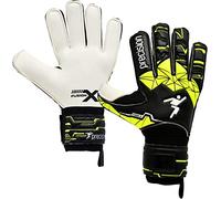 Precision Training Fusion X Flat Cut Finger Protect Football Kid's Goalkeeper Gloves, Black, 3