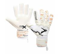Precision Training Fusion X Pro Negative Contact Duo Grip Professional Football Adult's Goalkeeper Gloves, White, 8