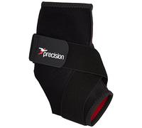 Precision Training Neoprene Ankle with Strap Support - Black/Red, Medium