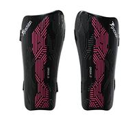 Precision Training Origin.0 Shin Guards Lightweight Football Protective Pads, Black Pink, Large