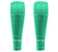 Precision Training Pro Junior Footless Sleeve Sport Socks, Stretch Fit, Compression Support for Football, Rugby and Hockey, Green, Sizes 12 Child UK - 6 UK