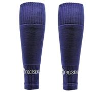 Precision Training Pro Junior Footless Sleeve Sport Socks, Stretch Fit, Compression Support for Football, Rugby and Hockey, Navy Blue, Sizes 12 Child UK - 6 UK
