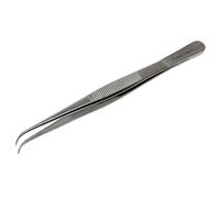 Precision Tweezers Stainless Steel with Fine Serrated Angled Tips Rhinestone Picker Nail Art Tool 5,5" Long for Crystal Gem Placement on Nails, Clothes, Face, Craft