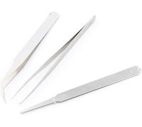 Precision Tweezers, Tweezers for Crafting Long Tweezers, Precision Tweezers Stainless Steel Electronic Tweezers 3 Pcs