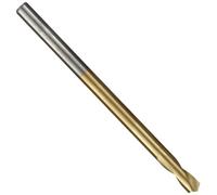 Precision Twist SPRG 120 High Speed Steel Spotting Drill Bit, TiN Coated, Round Shank, Spiral Flute, 120 Degree Point Angle, 3/8"