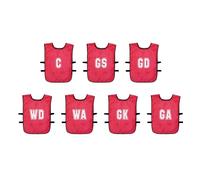 Precision Unisex (Pack 7) (Youths, Adult) Pack of 7 Mesh Netball Training Bibs Youths Adult , White, One Size UK