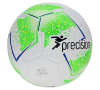 Precision Unisex-Youth Fusion Sala Futsal Ball, White/Fluo Green/Fluo Yellow/Blue, 3