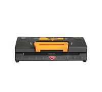 Precision Vacuum Sealer,120W Powerful 90Kpa Sealer For Food Storage,Household 8-in-1 Function,Easy Hand-Lock,Double Pump Vacuum Sealer Machine with Bags Storage, Built-in Cutter,Orange Color