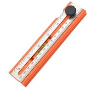 Precision Woodworking Ruler - 12in Aluminum Square with Etched Markings, Multi Angle Layout Tool, Metric Imperial Scale | Durable Measuring Guide Carpenter's Rule for Diy, Furniture, Wood Cuttin