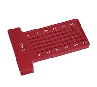 Precision Woodworking Tool, Hole Measuring Tool T Type Woodworking Scriber Ruler, Aluminum Alloy Scriber Ruler Hole Positioning Marking Ruler Metric Measuring Carpenter Marking Gauge(Red)