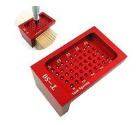 Precision Woodworking Tools, Hole Measuring Aluminium Alloy Ruler Hole Positioning Measuring Gauge Ruler Metric Marking T Type Carpentry Tool for Carpenter Scriber